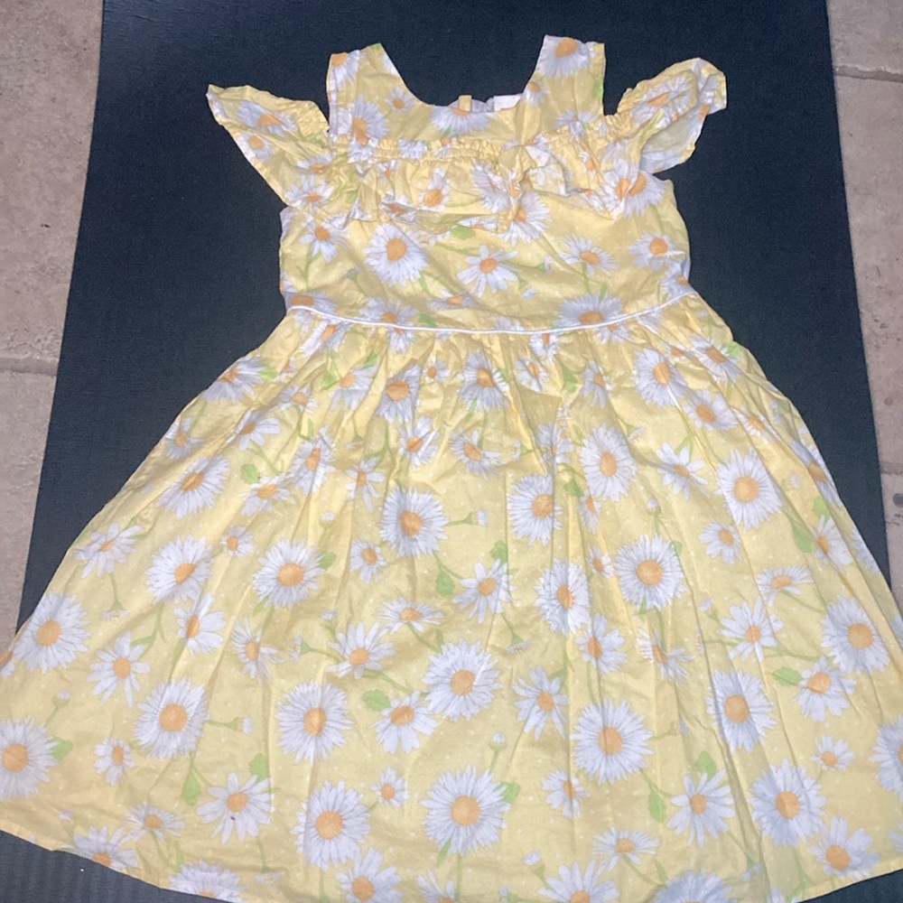 Girls yellow flower dress